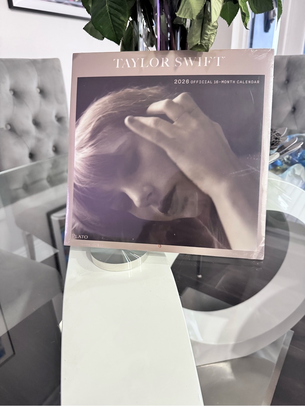 Taylor Swift Taupe & Black Minimalist Calendar Back Cover